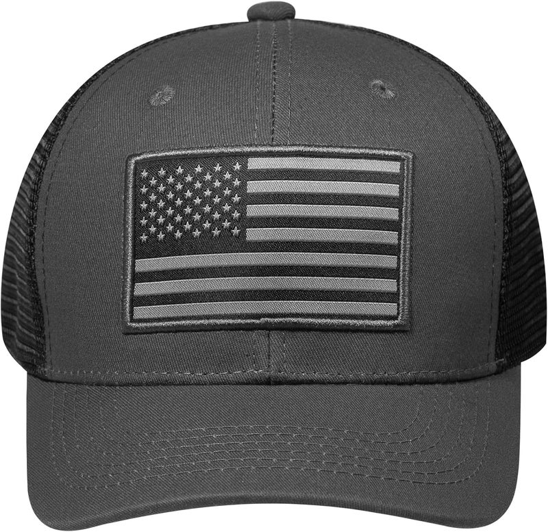 AURR American Flag Trucker Hat, Patriotic Baseball Cap for Men & Women, Breathable Mesh Adjustable Snapback, USA Flag Patch - Image 2